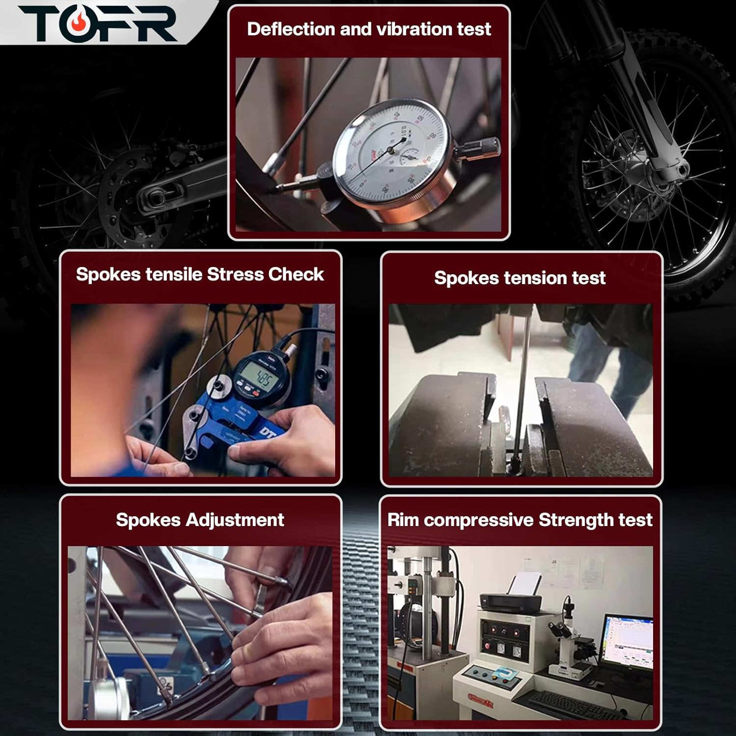 TOFR 21" & 19" Complete Wheel Set Rims Hub Spokes for Honda CRF250R CRF450R 2014-2025