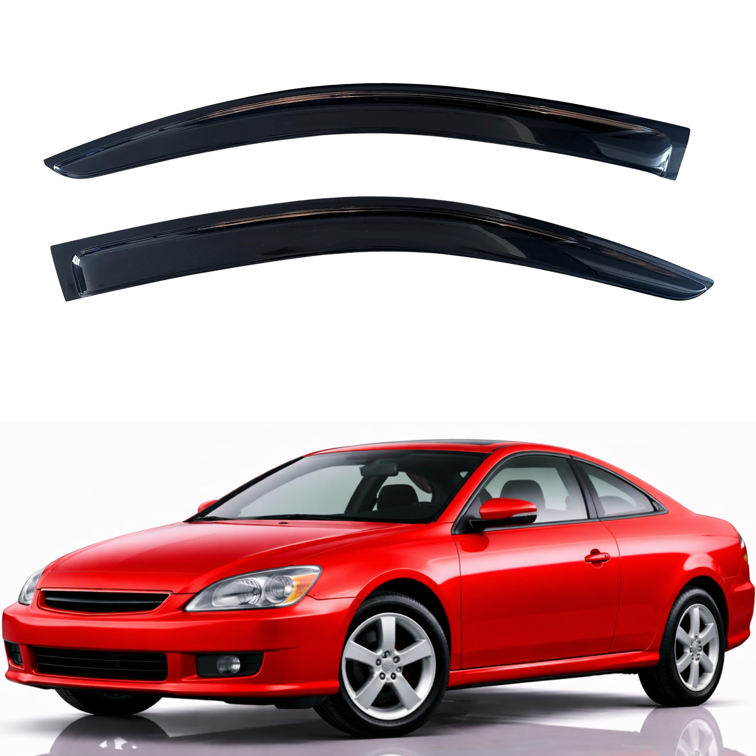 KPY Rain Guards Fit for 2003-2007 Honda Accord Coupe, Out-Channel Window Visors Vent Wind Deflectors 2PC, Car Accessories for 03-07 Accord (Coupe Only)