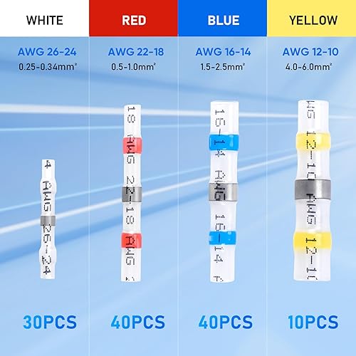 Miniatura 16 de TICONN - Conectores de alambre de sello de soldadura, conectores termorretráctiles, terminales de cable eléctrico impermeables y aislados, empalme a