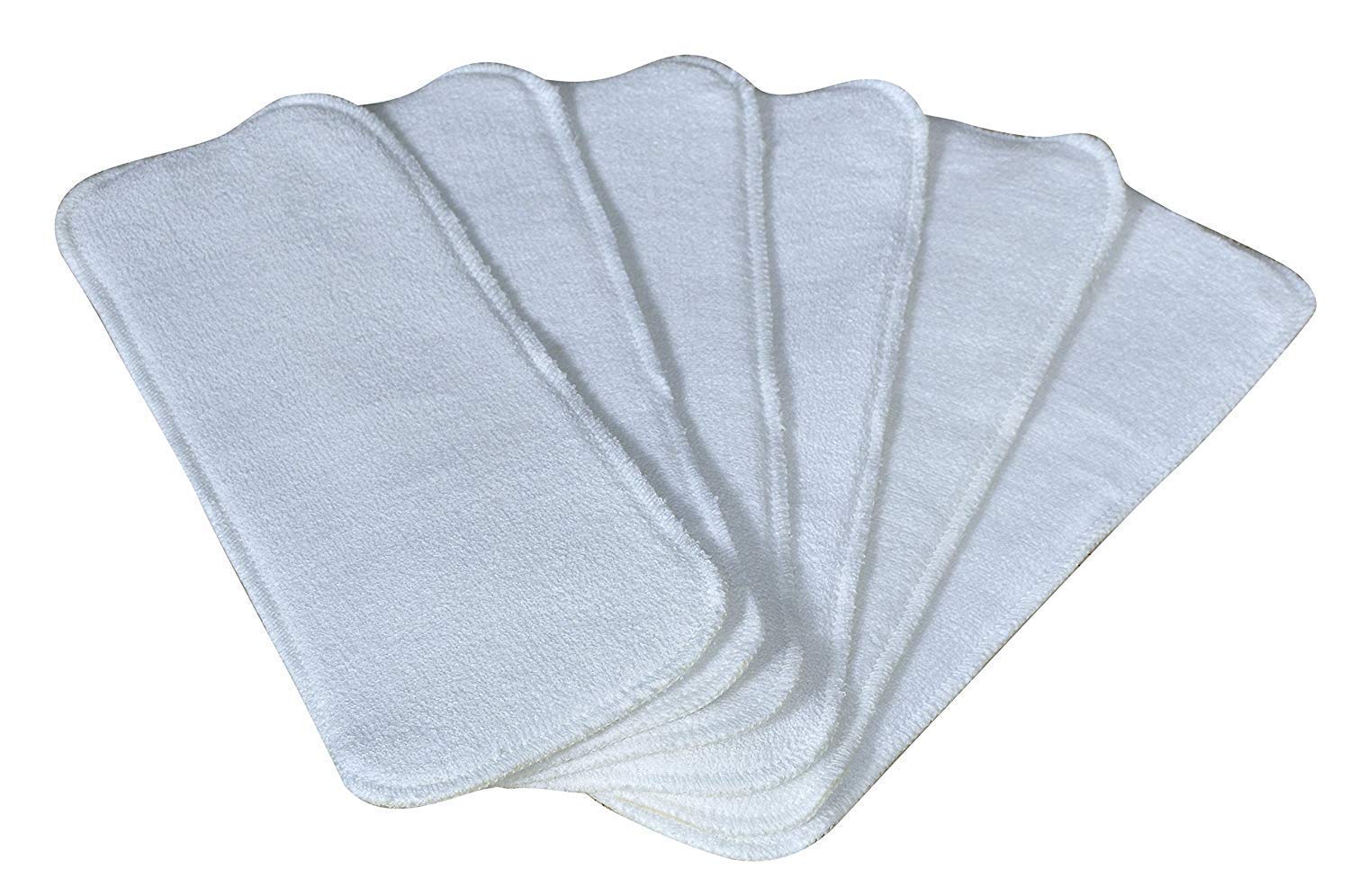 Wonder Star 4 Layers Cotton Inserts Liners Cloth Diaper Nappy Reusable Washable for Baby Diaper Pad (6 Pcs Combo)-image-37