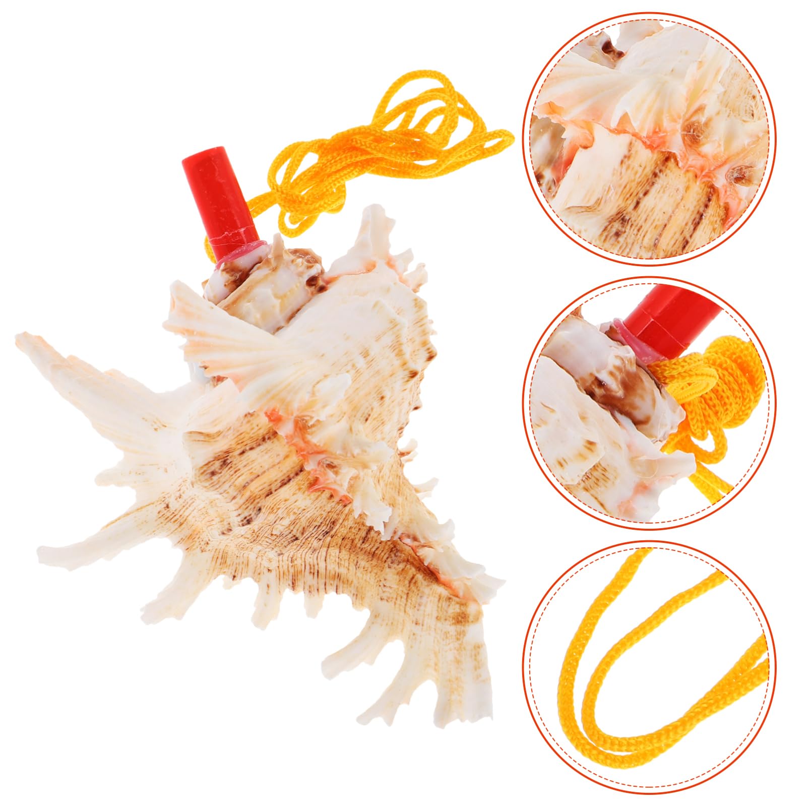 Sifflet Corne De Conque Naturelle 14X9X8Cm Instrument À Vent Coquillage Son Mélodieux Jouet Musical Enfants Décoration Plage Fête