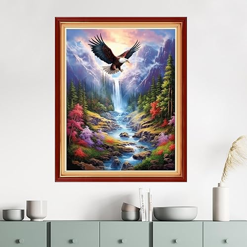 Miniatura 66 de Dimensean Kits de punto de cruz estampados, gama completa de patrones de bordado, kits de iniciación para principiantes, adultos o niños, kits