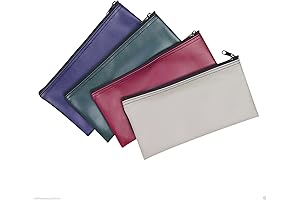 4 Piece Set of PM Company Security Bank Deposit Bag/Utility Zipper Coin...