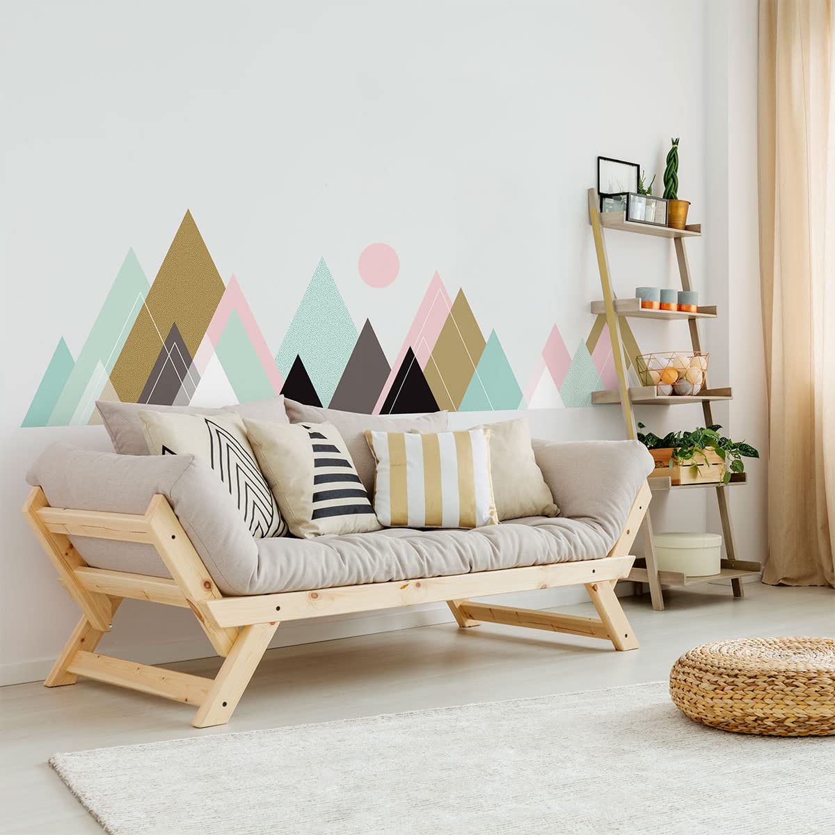 Ardenna Wall Stickers for Living Room Bedroom 95 x 135 cm Giant Scandinavian Mountains