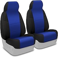 Vista 11 de Coverking Funda de asiento delantero 50/50 con respaldo alto para modelos seleccionados Pontiac Solstice - Neosupreme Solid (negro)