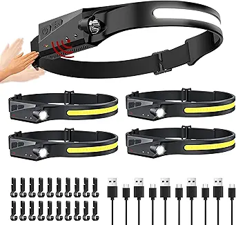 5 Pack LED Headlamps with 5 Modes