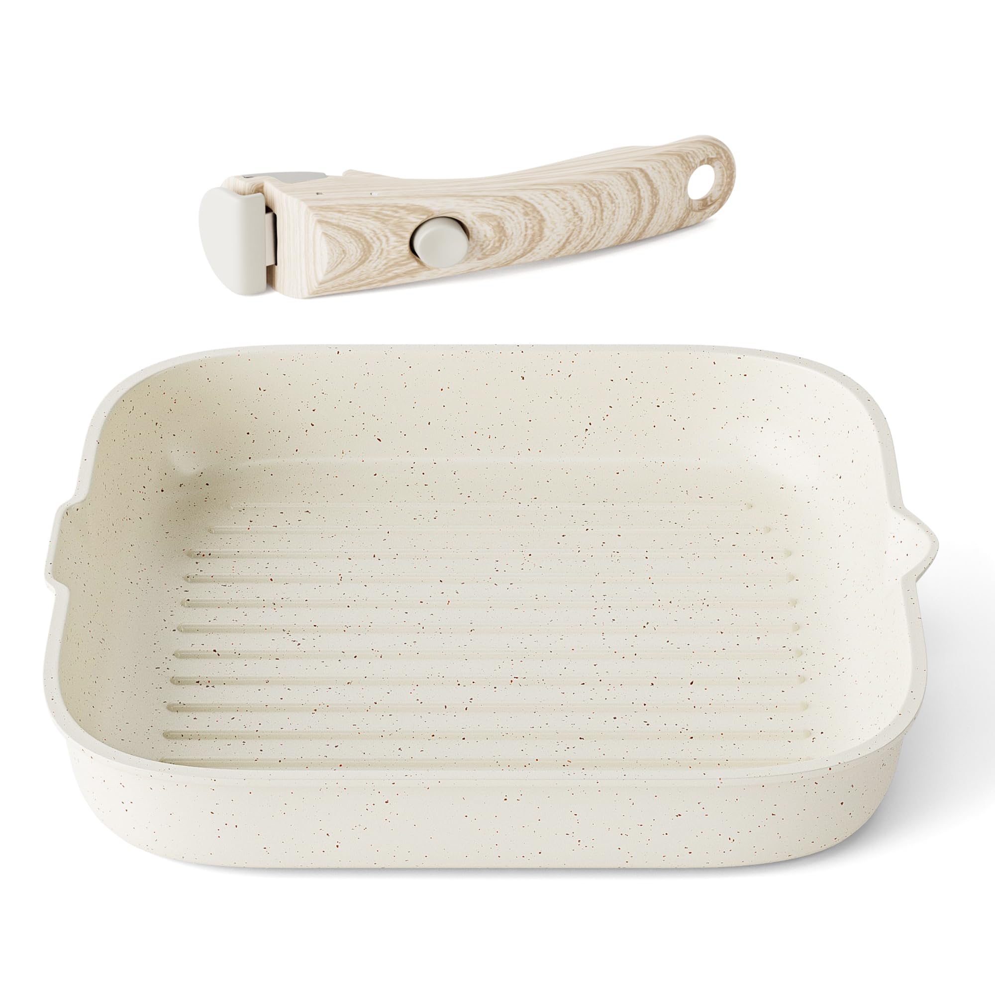 RIOVARM Patelnia grillowa do płyt indukcyjnych, nieprzywierająca, 28 cm