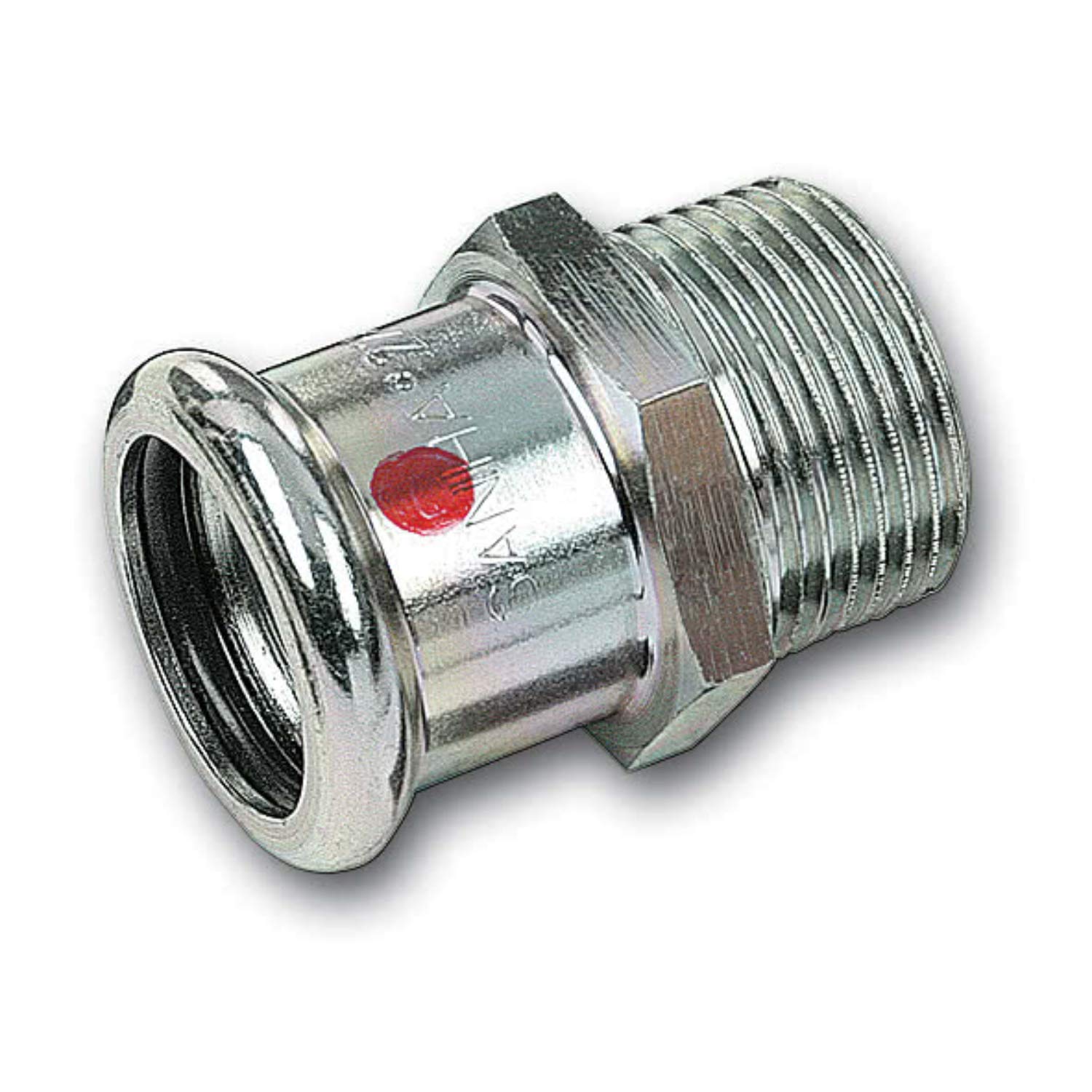 Entronque macho con extremo hembra y rosca macho serie 24000, para instalaciones cerradas de calefacción, sistemas de aire comprimido y equipos extinción incendios, acero (Referencia: 124243G67212)