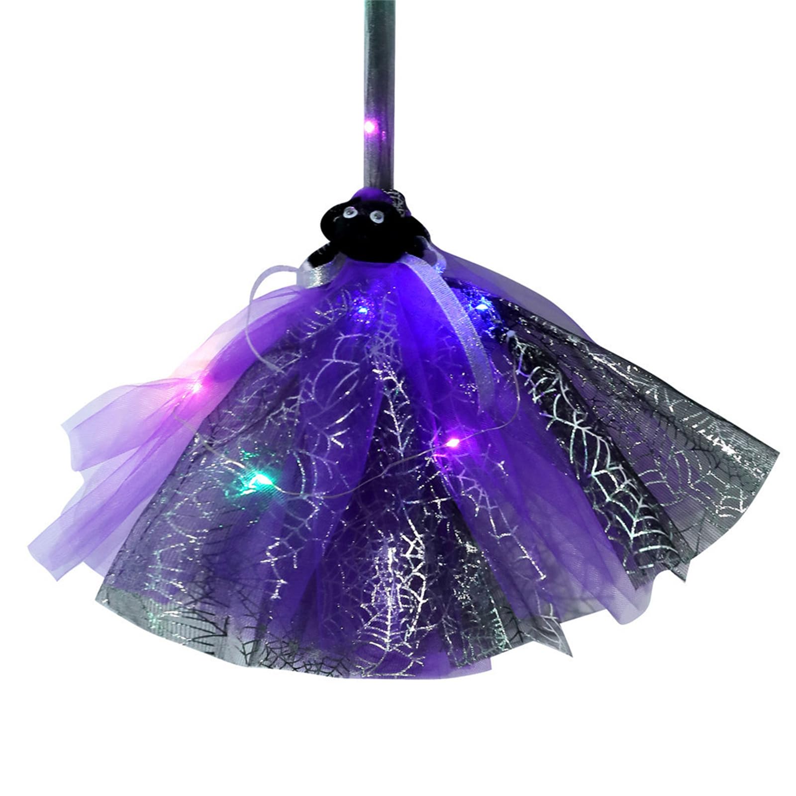 Balai De Sorcière Halloween Lumineux Et Parlant – Décoration Animée Avec Rire Effrayant, Lumière Rouge, Parfait Pour Maison Et Jardin