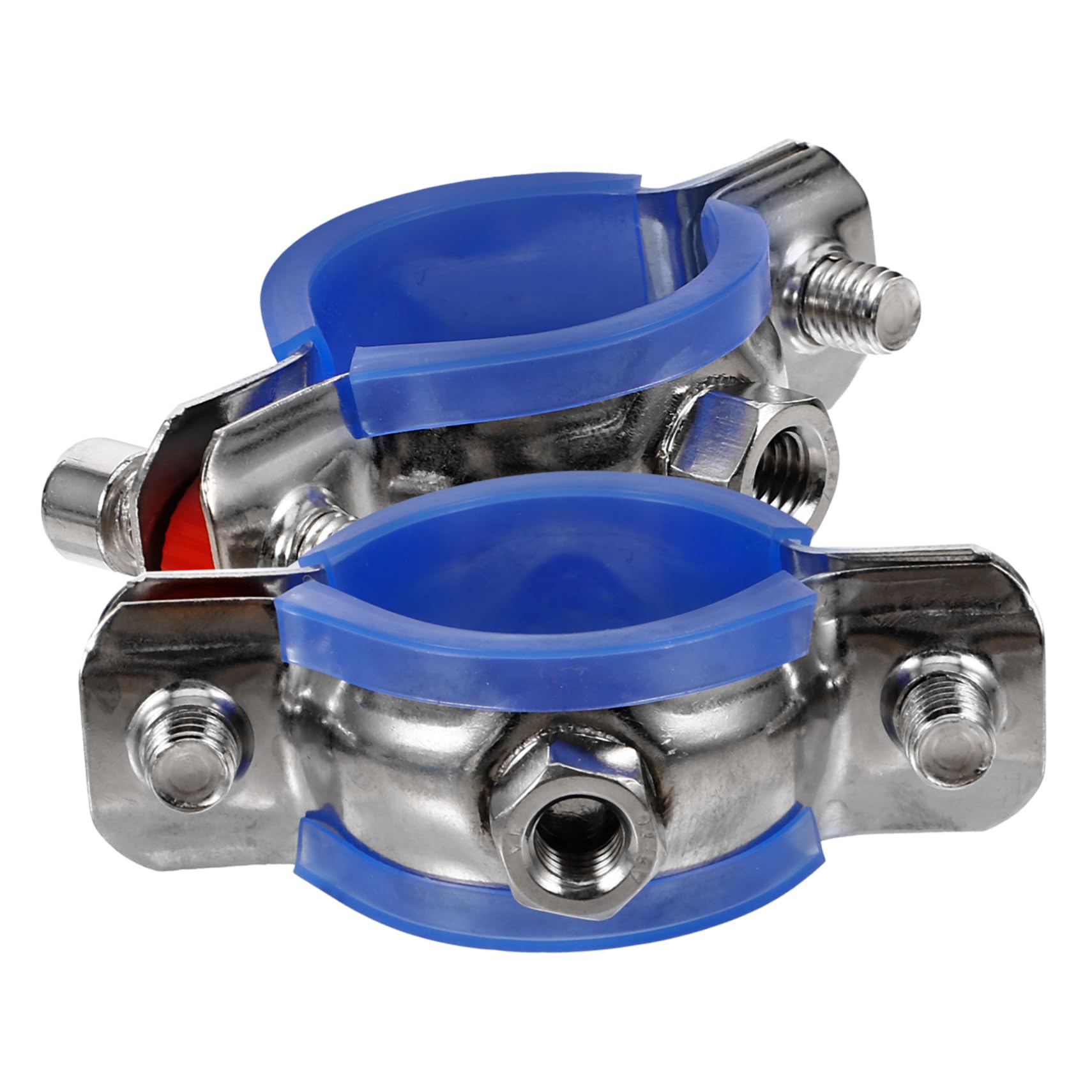 NUOBESTY 5 Ensembles Collier De Serrage En Acier Inoxydable Pince Robuste Colliers Pour Tuyau Serrer Support Mur Collier De Serrage Pour Tuyau Agrafe Pépin Pinces À Tuyaux 2 Pièces * 5