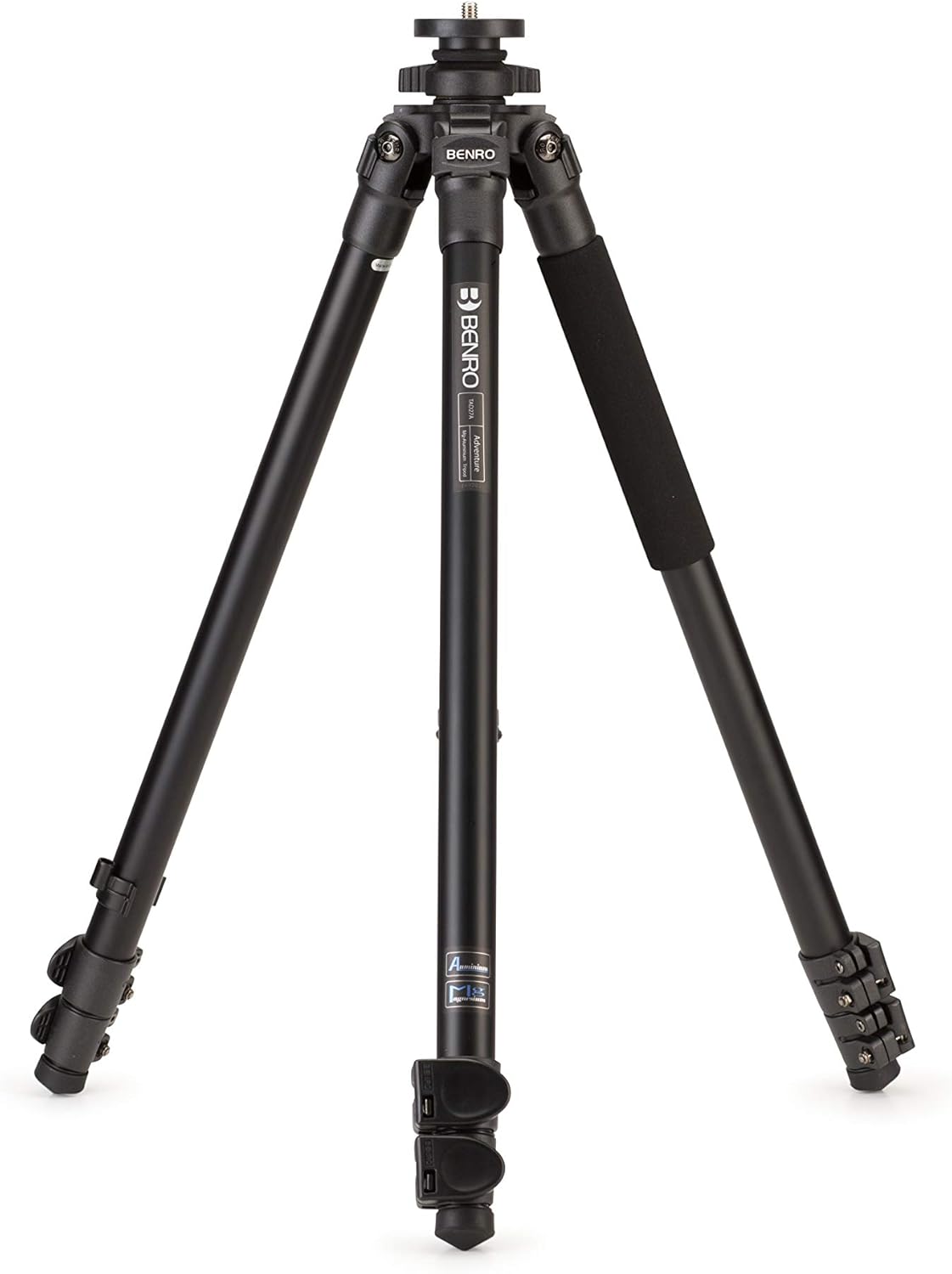 Benro Adventure Aluminum Tripod – 3-Section Flip-Lock Aluminum Tripod with Magnesium Castings, Foam Grip & 26.5 lb Load Capacity for DSLR, Mirrorless & Video Cameras (TAD27A)