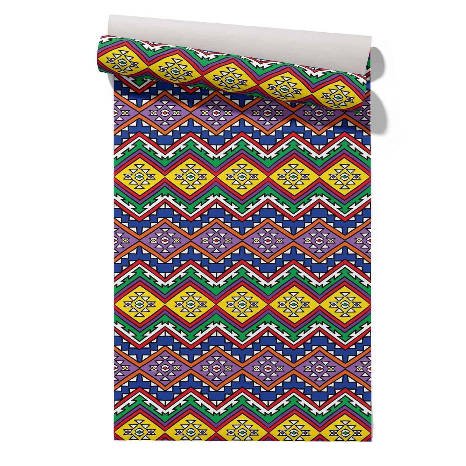 Cevan Style 11 Contact Wallpaper Self Adhesive Drawer Liner Mat Retro Pattern Nationality 45X300cm