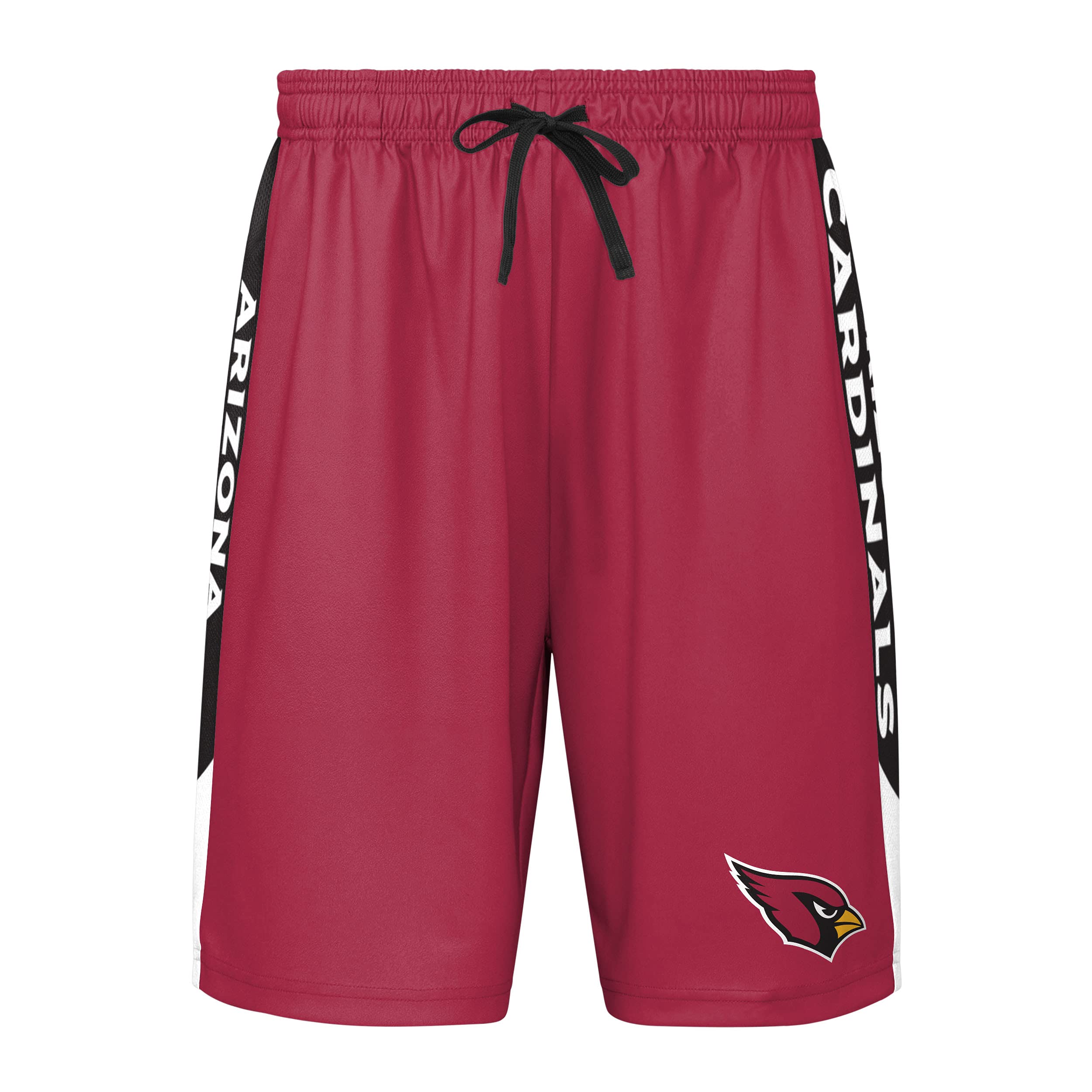 FOCO Arizona Cardinals NFL Mens Side Stripe Training Shorts - XL
