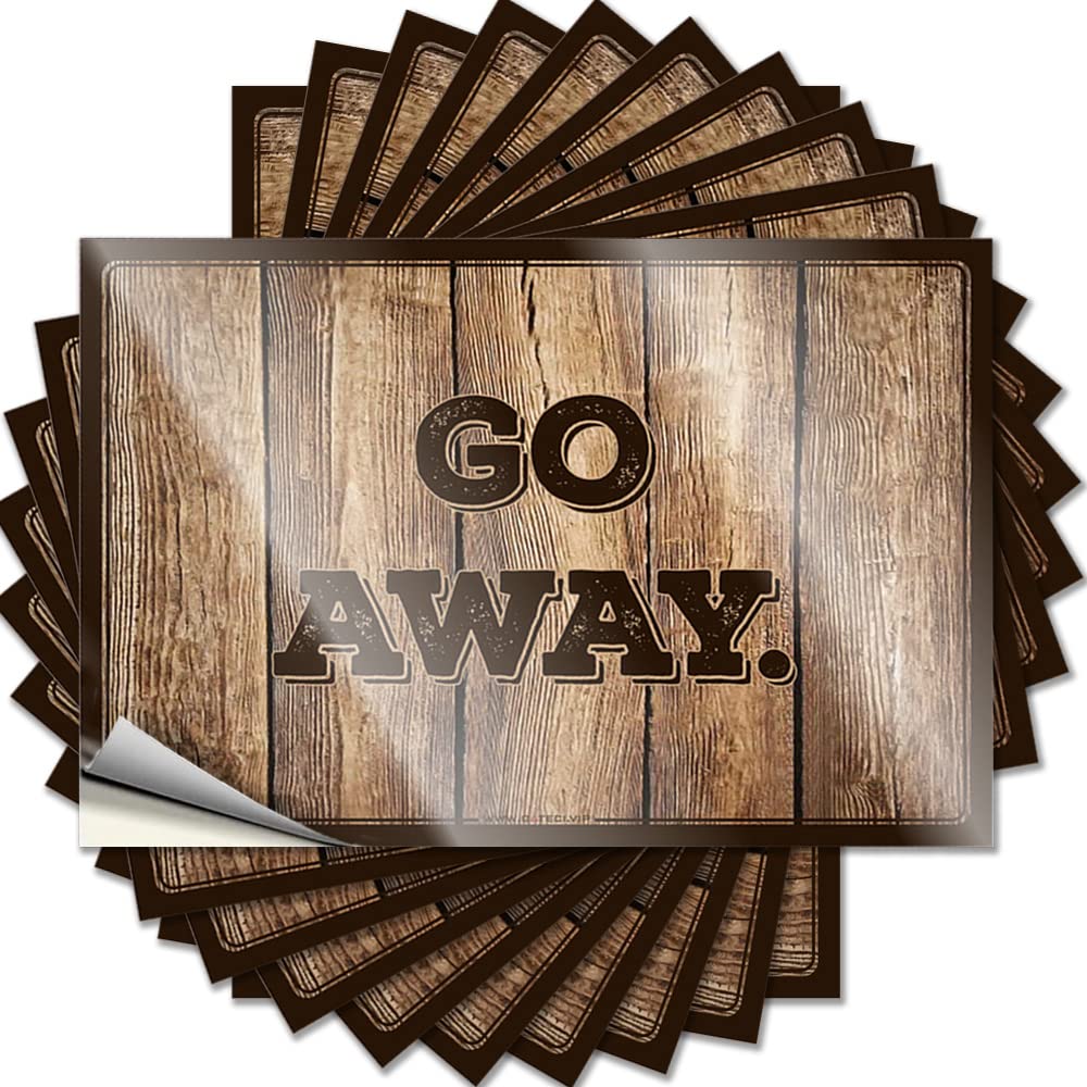 Decals Garage Scratch Resistant Decals, Funky Matte Print for Phone Case Football | Gaming Uv Proof Pack Go Away(6X9CM)