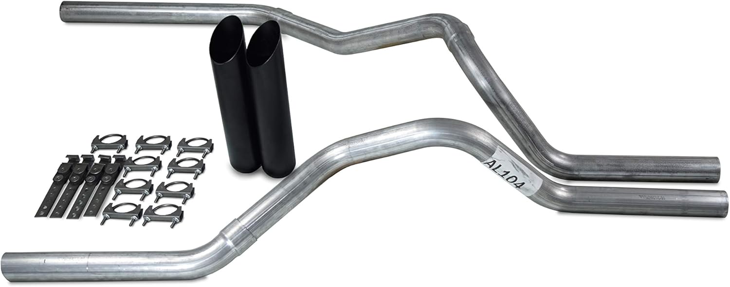 Truck Exhaust Kits Shop Line dual exhaust system 2.5 AL pipe No Muffler 2.5" Black