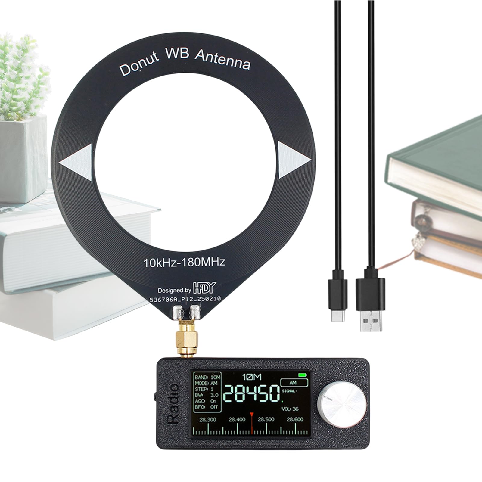Receptor de radio HAM Radio Master, tamaño de bolsillo, pantalla IPS de 1,9 pulgadas con antena, pantalla HD, compacto para viajes a casa al aire libre