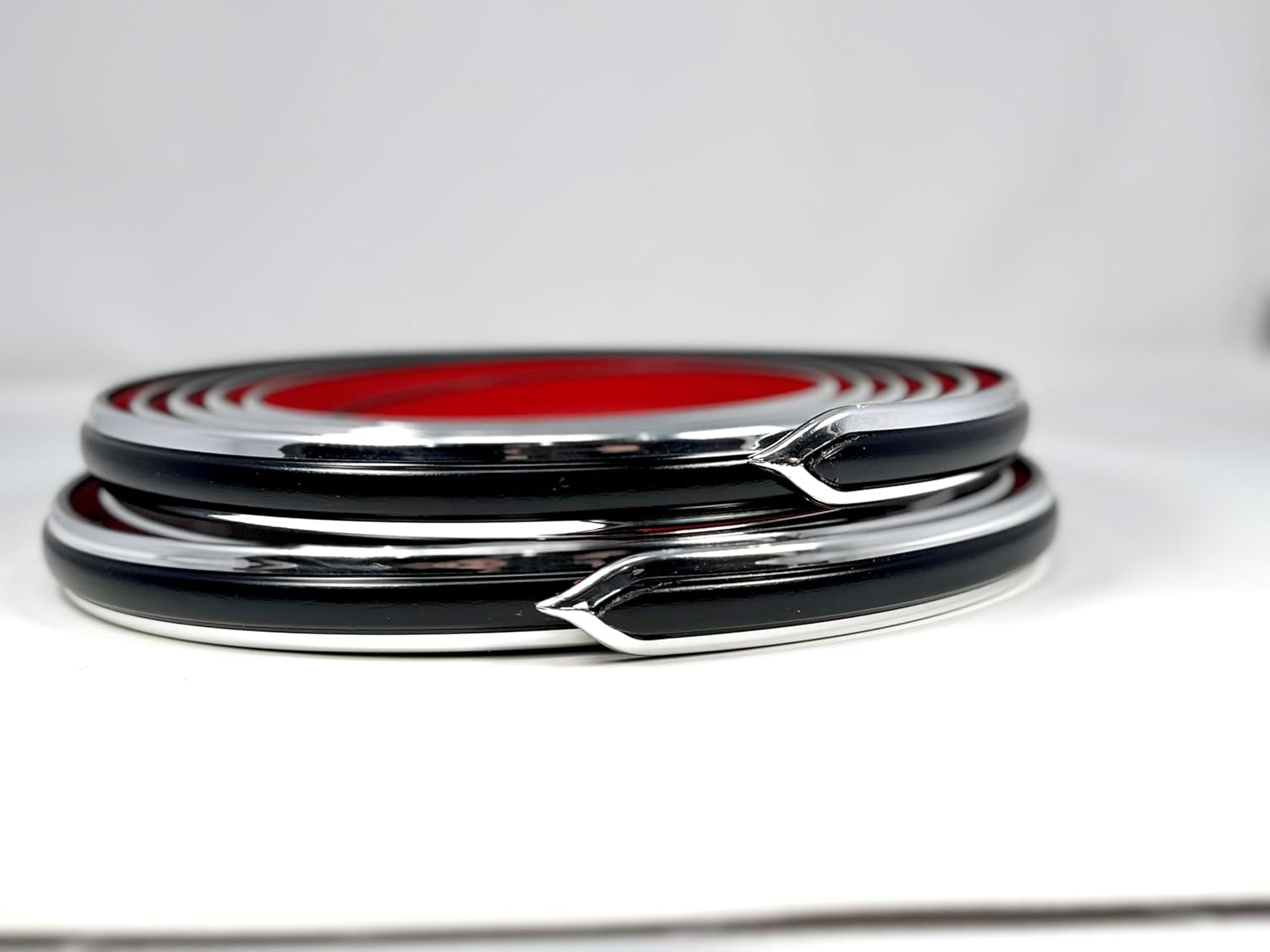 Cowles Vintage Style 5/8" x 26' Black & Chrome Side Body Trim Molding -with Formed Pointed Ends Fine-Line (2 Strips of 13' with Finished Ends) 25-530-01