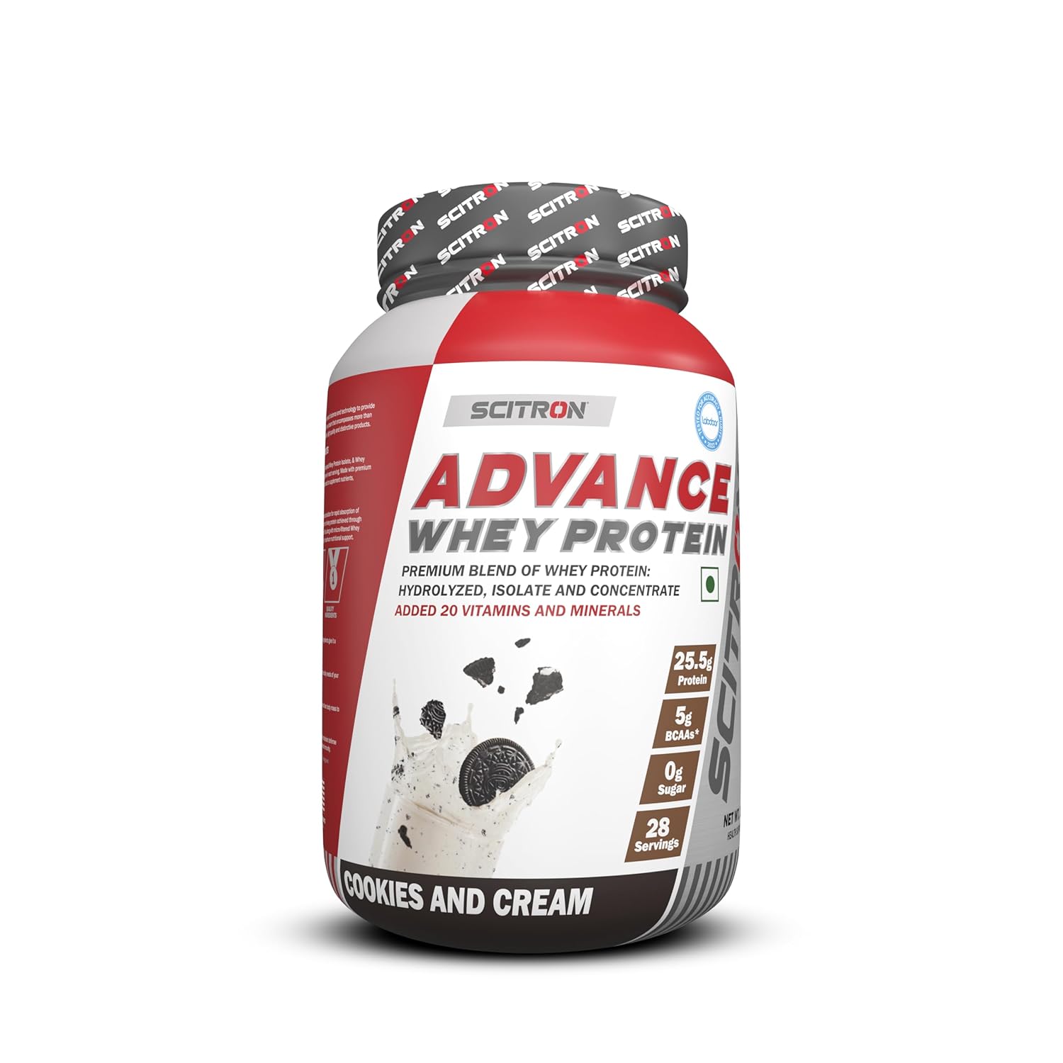 Scitron Advance Whey Protein 1Kg Cookies and Cream (28 Servings, 25.5g