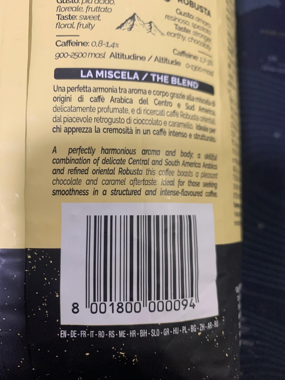 OFFERTA RISPARMIO - 6 sacchi da 1 Kg CAFFE' IN GRANI GRANAROMA Vergnano