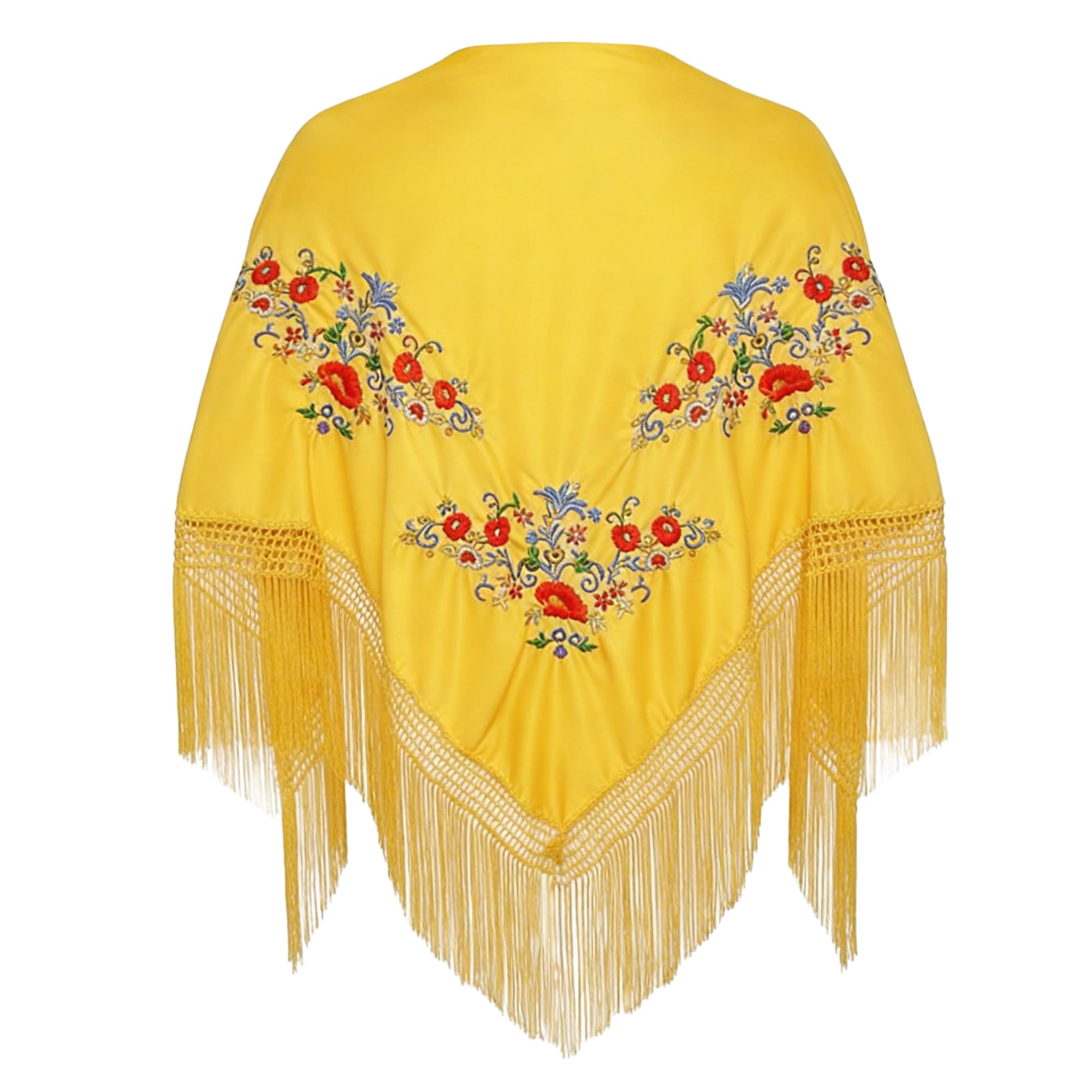 Wildarms Mantón de Sevillana Bordado con Flecos para Flamenco Feria Disfraz Baile Tradicional Mujer — view 14