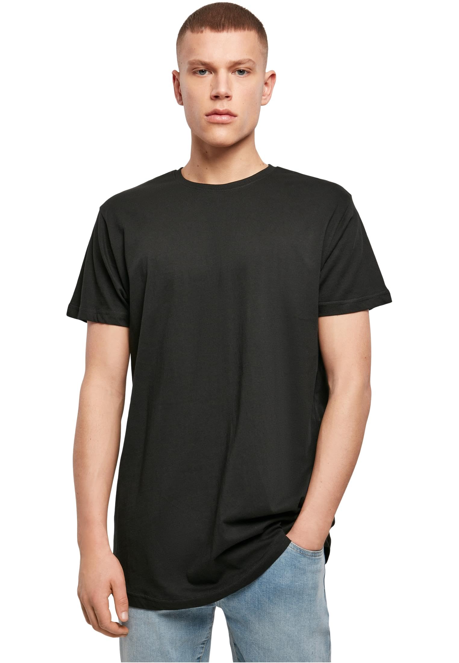 Build Your Brand T-Shirt Long Coupe Shaped Homme Casual Streetwear