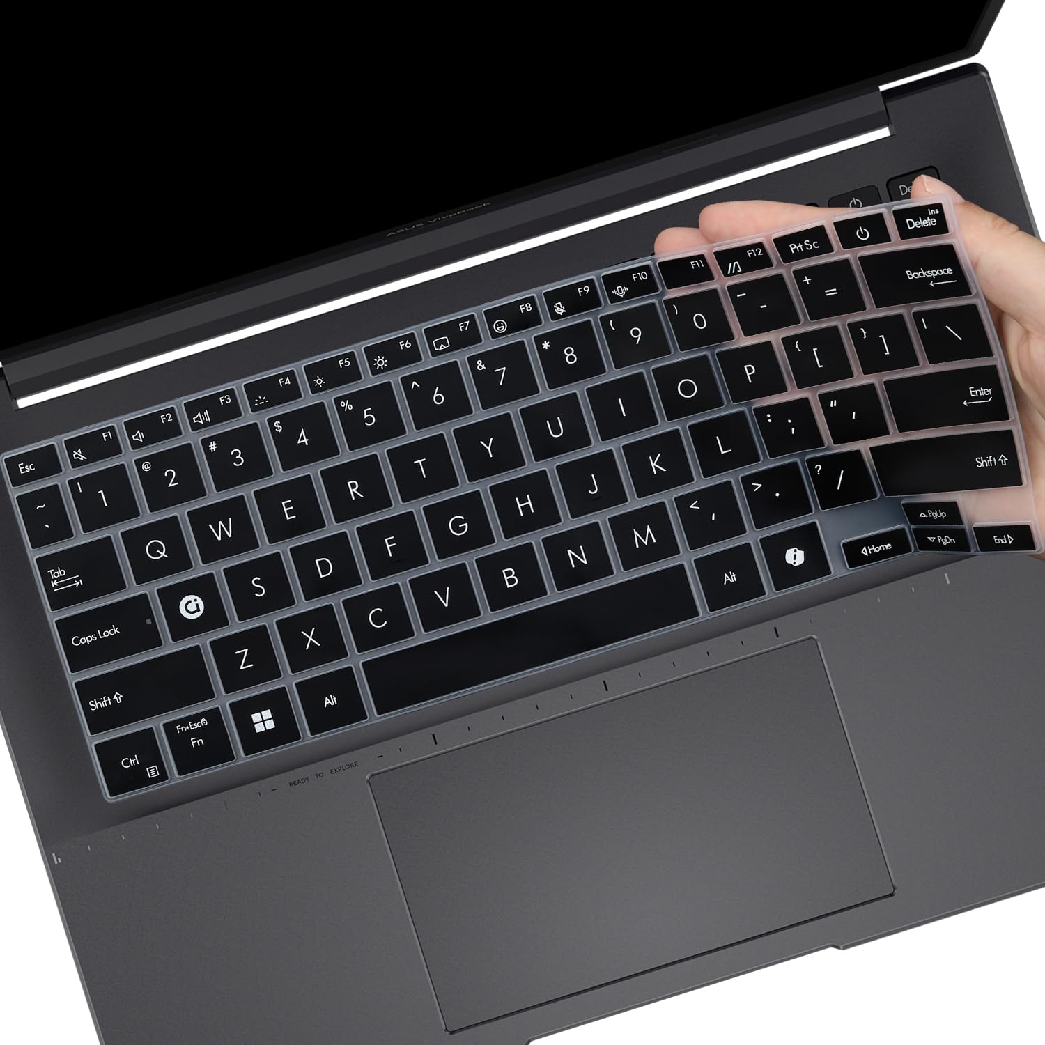 MUBUY-GOL Keyboard Cover for 2024 ASUS VivoBook M5406 S540 14 Inch Laptop Ultra Thin Protective Keyboard Skin US Layout (Not fit 2022 ASUS VivoBook 14 Inch Laptop)-Black