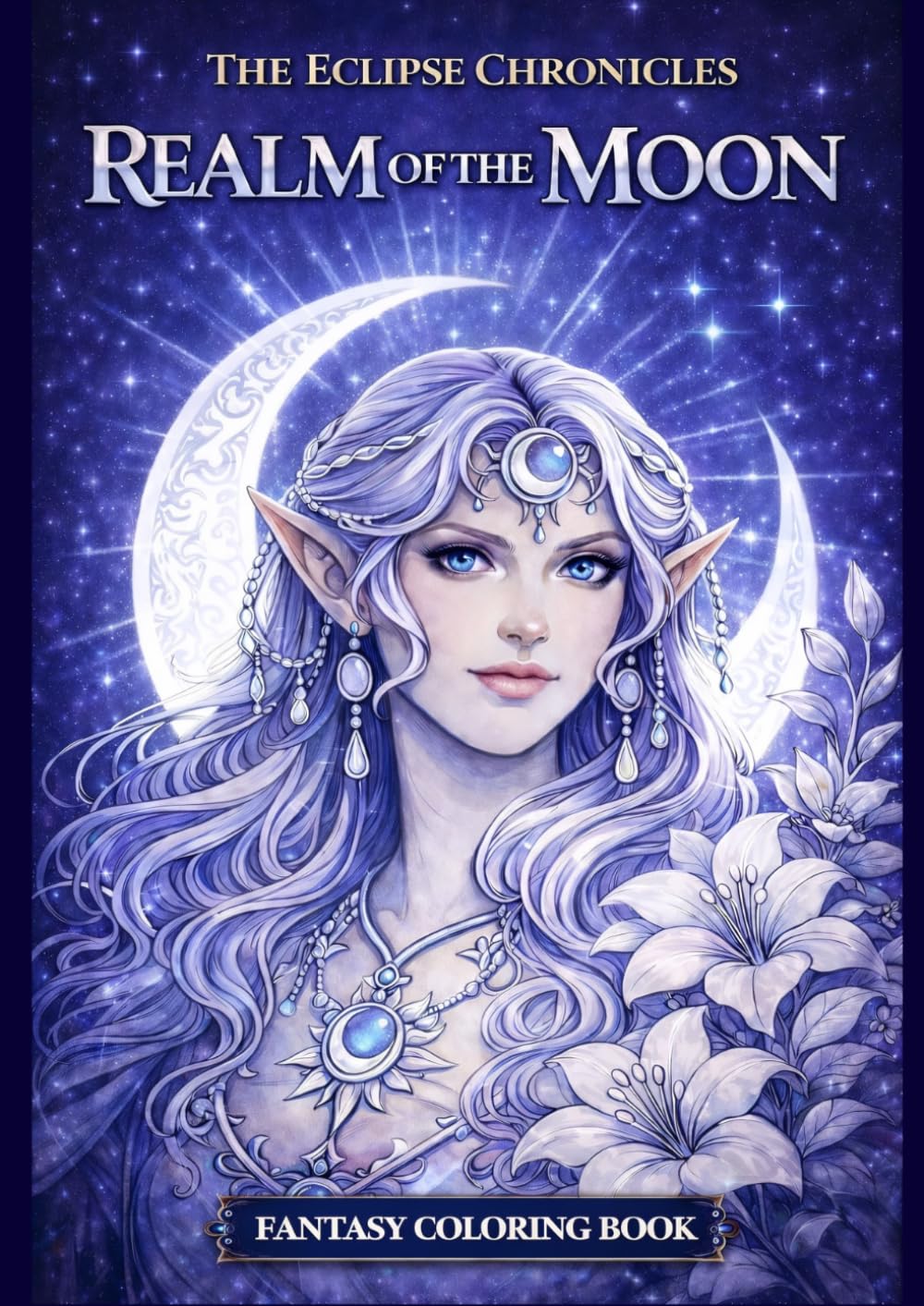 Realm of the Moon: Fantasy Coloring Book (Coloring Books Resonance Chronicles)