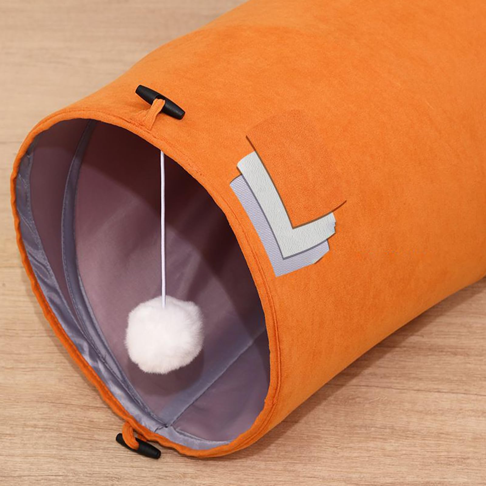 Tunnel pour Chat, Pliable avec Balle Tubes et Galeries, Tente Anti-Griffes d'Enrichissement Mental pour Outil d'Entraînement