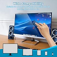 Vista 5 de Paquete de 4 limpiadores de pantalla 3 en 1, limpiador de niebla para pantalla táctil y paño de microfibra, solución de limpieza integrada, botella