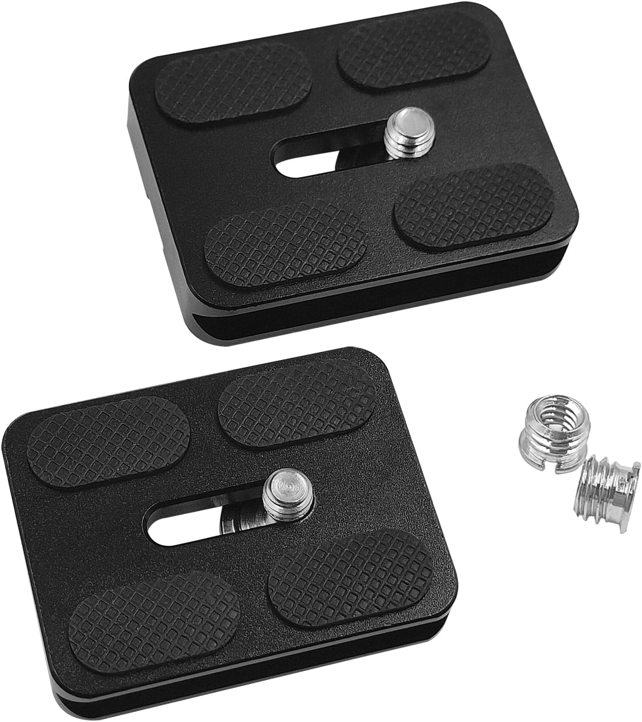 2 Pack 50mm Camera Quick Release Plate with 1/4 "-20 Camera Screw, Tripod Mount Plate Fits Arca Swiss Standard Type Clamp for Cameras Tripod Ball Head Ballhead (PU50)