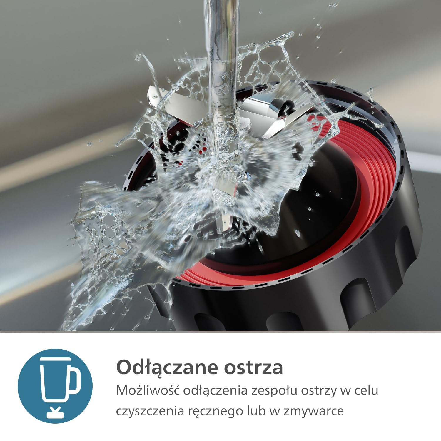 Philips Serii 5000 Blender, Silnik ProBlend Plus o Mocy 1000 W, 3 Prędkości, Pojemność 2 Litry, Odłączane Ostrza, Łatwe Czyszczenie, Aplikacja HomeID, Cashmere Grey (HR3020/20)
