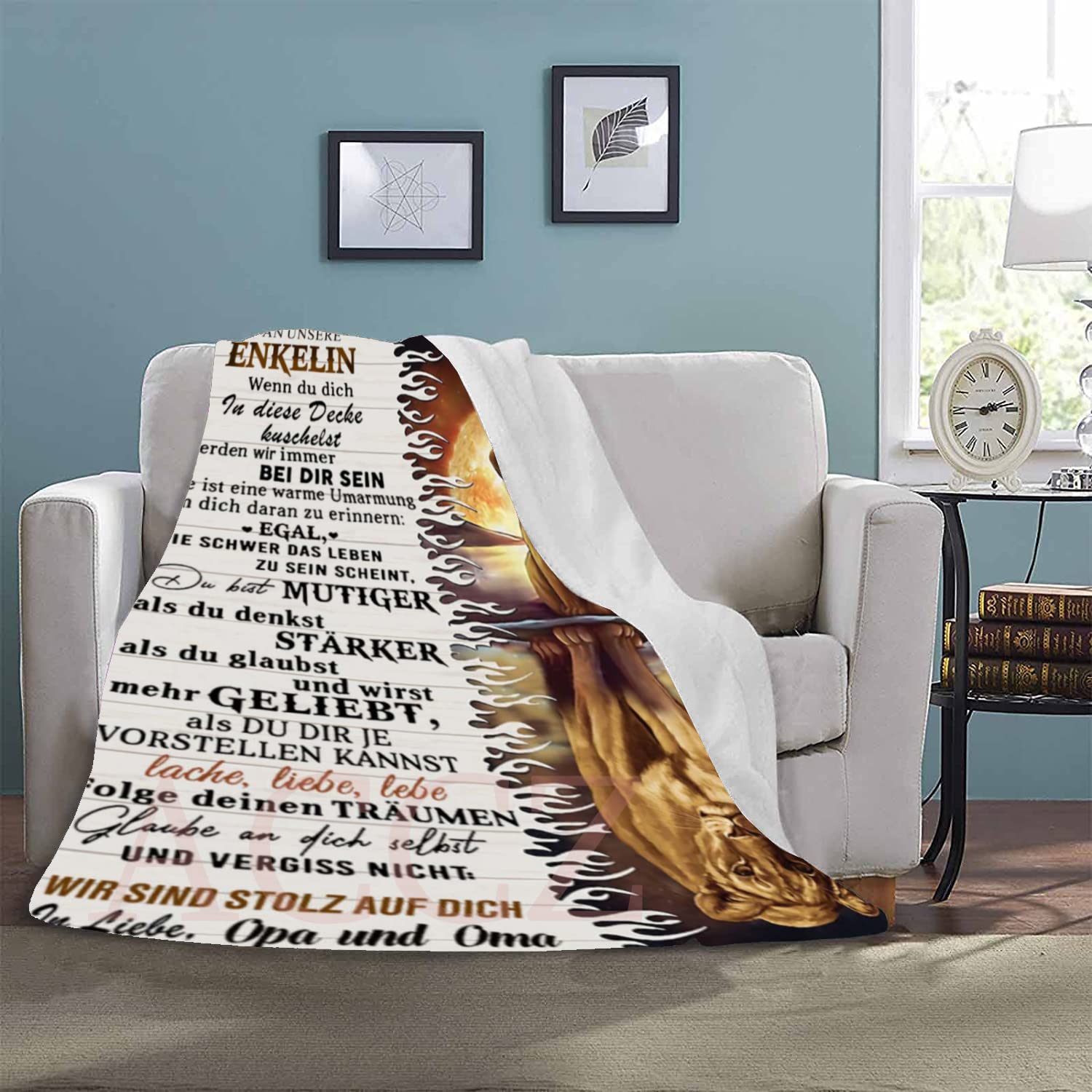 Personalisiert Kuscheldecke 'An Meine Enkelin' – Weiche Flanell-Decke Als Geschenk Von Oma & Opa