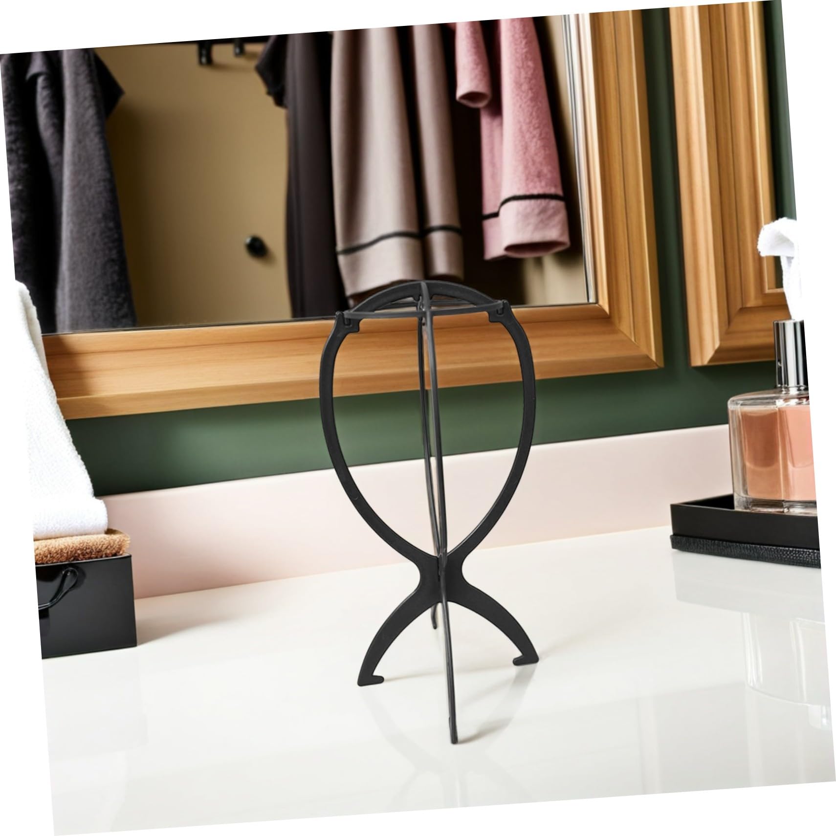 FRCOLOR Soporte para Pelucas de Pp Negro, Pack de 10 Piezas