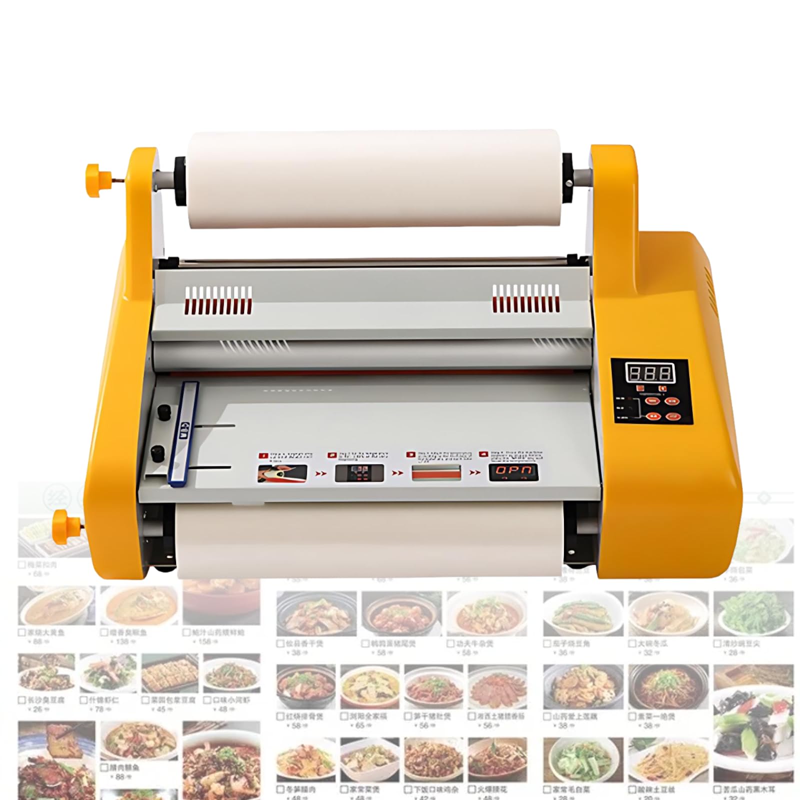 Termiczna Laminarka Rolkowa 600W, Jednostronna/Dwustronna, Obsługuje Laminowanie Na Zimno, Szerokość Podawania 330 Mm, Regulowana 0-150°C, Do Etykiet I Umów
