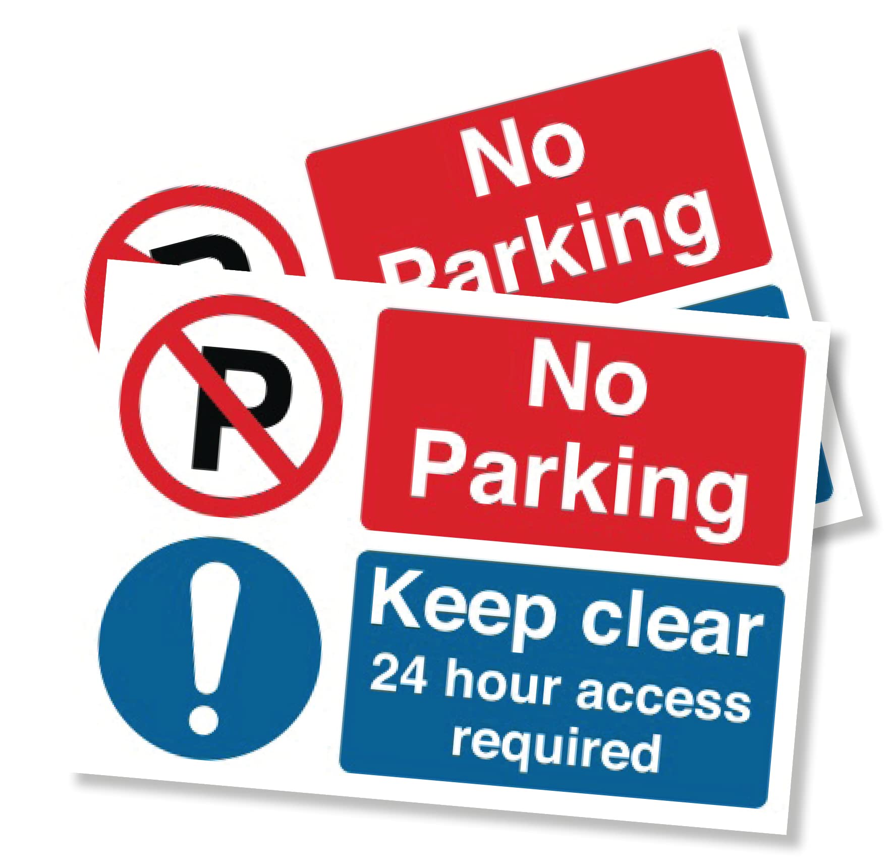 Punkcards - 2 x No Parking Keep Clear - 24 hour access required - Safety Sign - Warning Sign - A3 297mm x 420mm 3mm Foamex - Outdoor or Indoor Use - Manufactured in UK