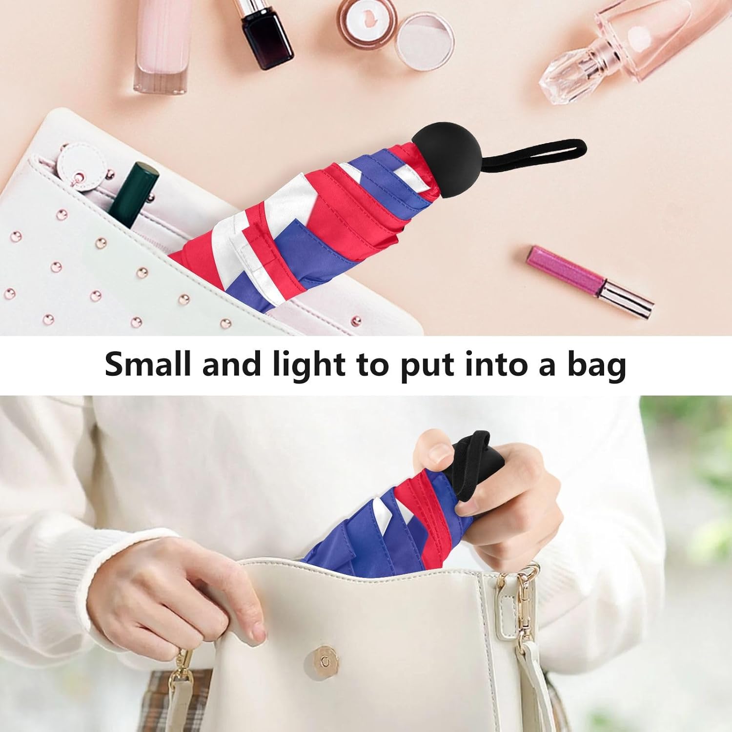 Compact Umbrella, Lightweight Durable Umbrella for Sun for Women, Travel Umbrellas for Sun, Netherlands Flag