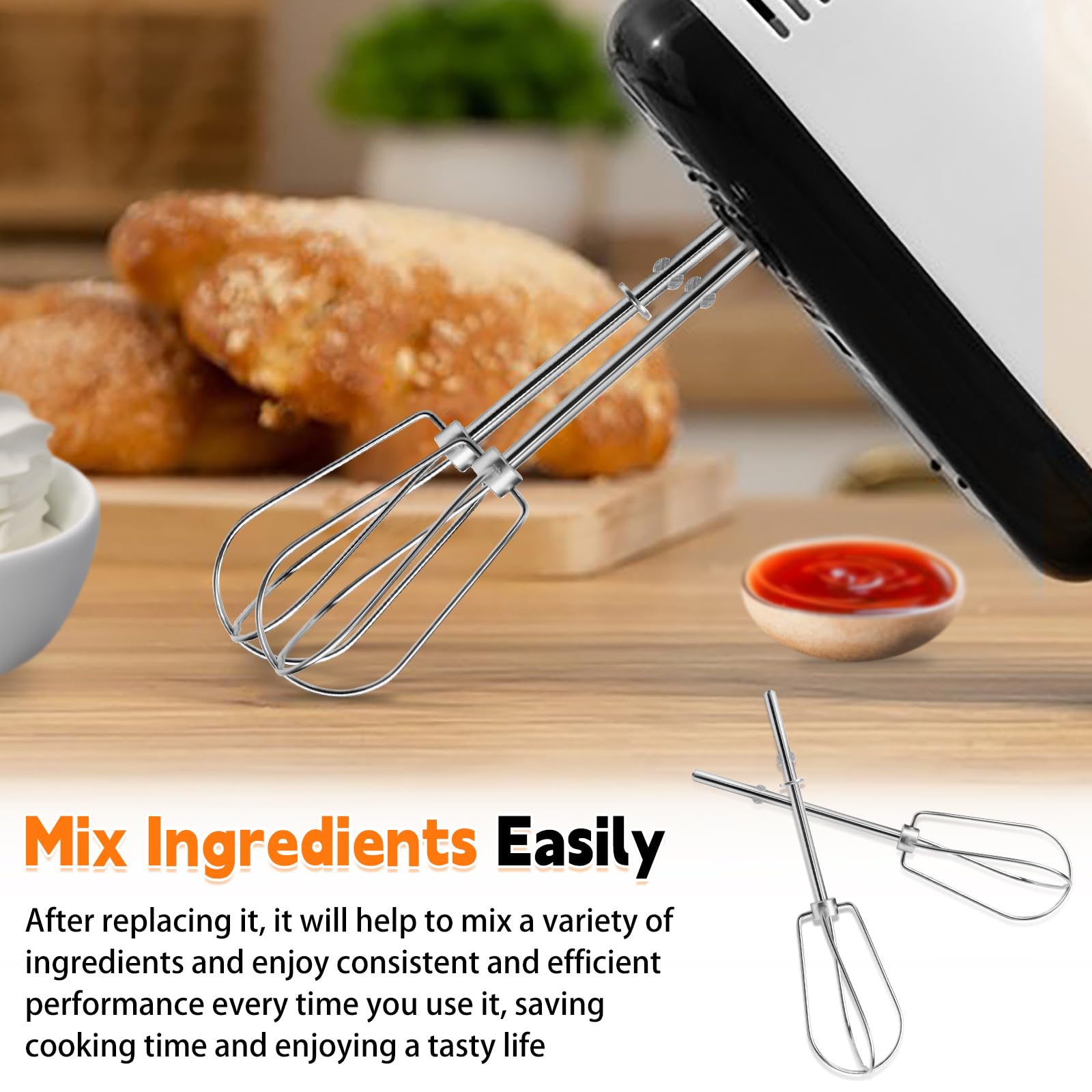 Hand Mixer Beaters Attachments for Kitchenaid Stainless Steel - Image 7