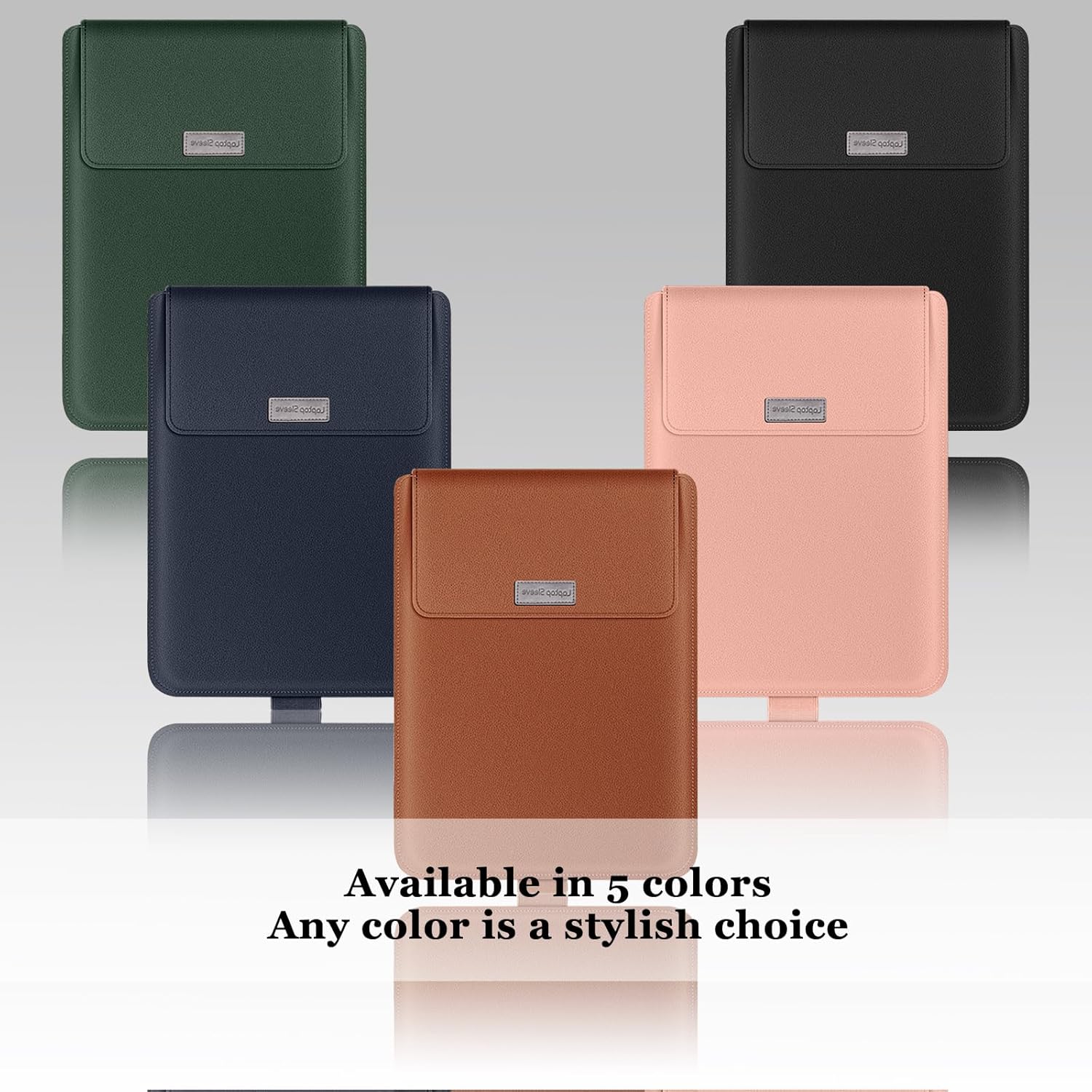 13-14 inch Laptop Sleeve Protective Case for MacBook Air/Pro 13-14" M5/M4/M3/M2/M1 (Pro/Max), [3 in 1] PU Leather Laptop Waterproof Slim Cover with Stand and Mouse for MacBook - Brown