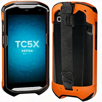 Case for Zebra TC51 TC52 TC52X TC56 TC57 TC57X TC510K TC520 TC520K Rugged Protective Cover with Strap, Bumper, Boot-Style Holster, Handheld Barcode Scanner Accessory SG-TC51-EXO1-01 Orange