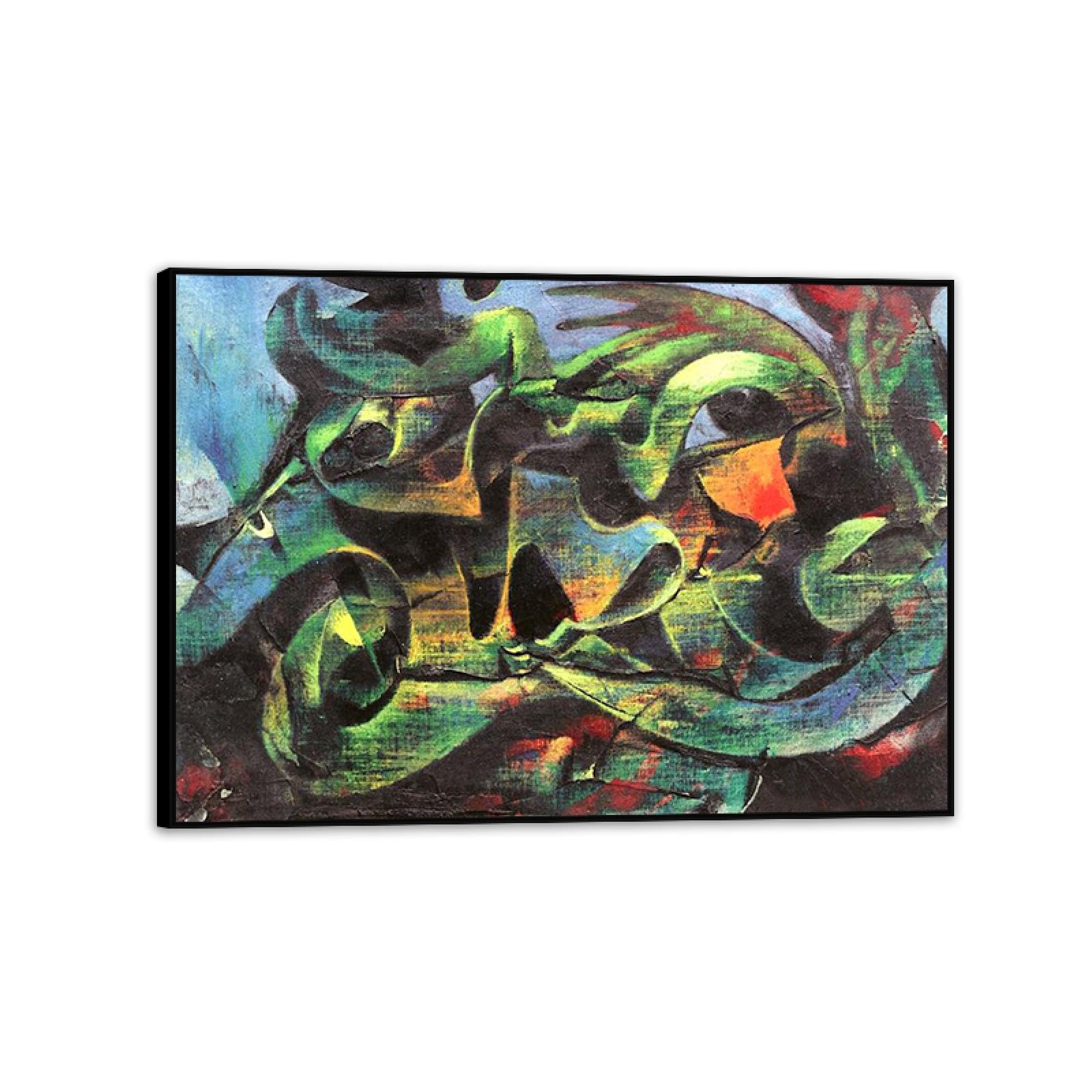 Tableau de décoration murale salon Max Ernst affiche vert abstrait 85x60 - 8