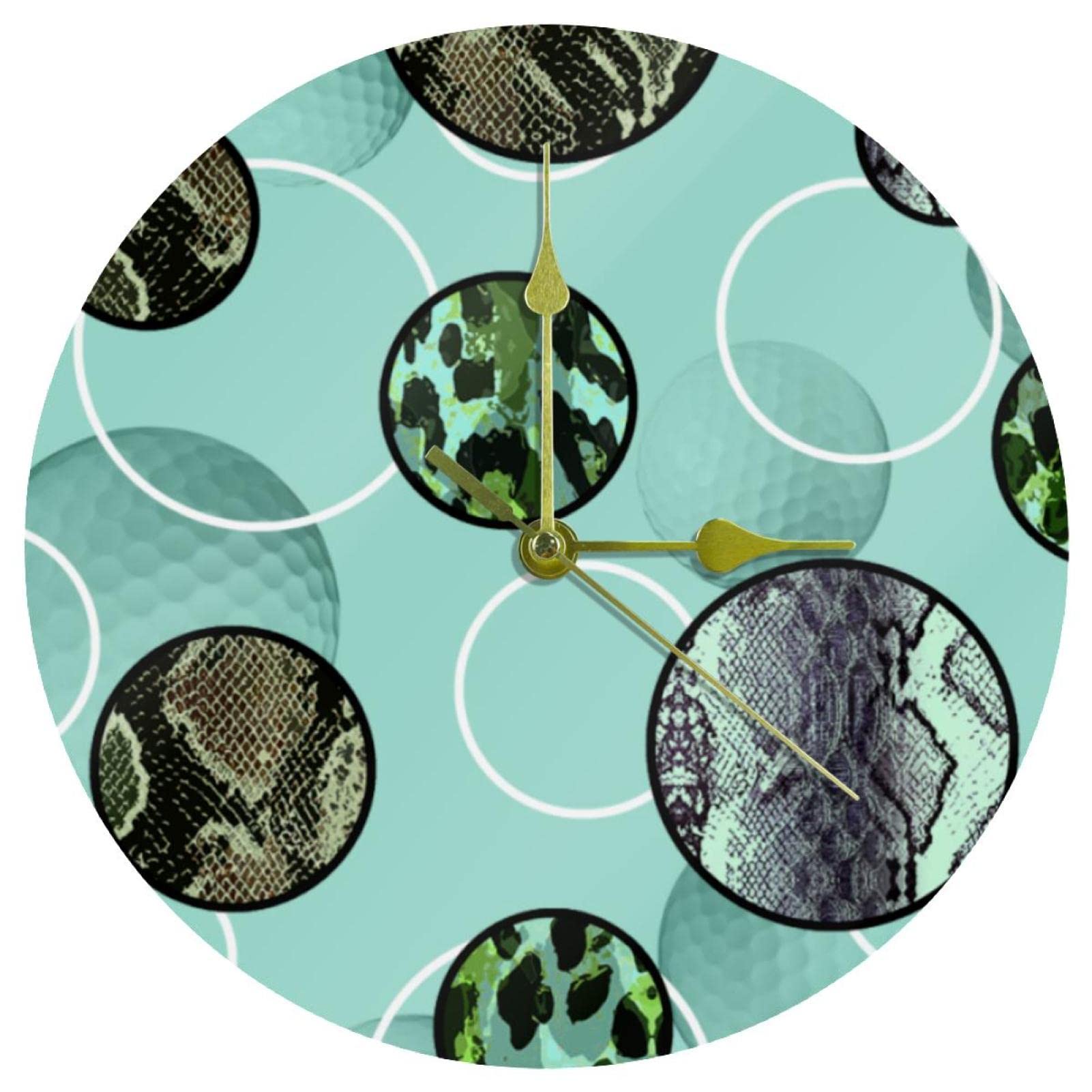 Horloge murale en acrylique ronde fonctionnant avec piles de 24 cm