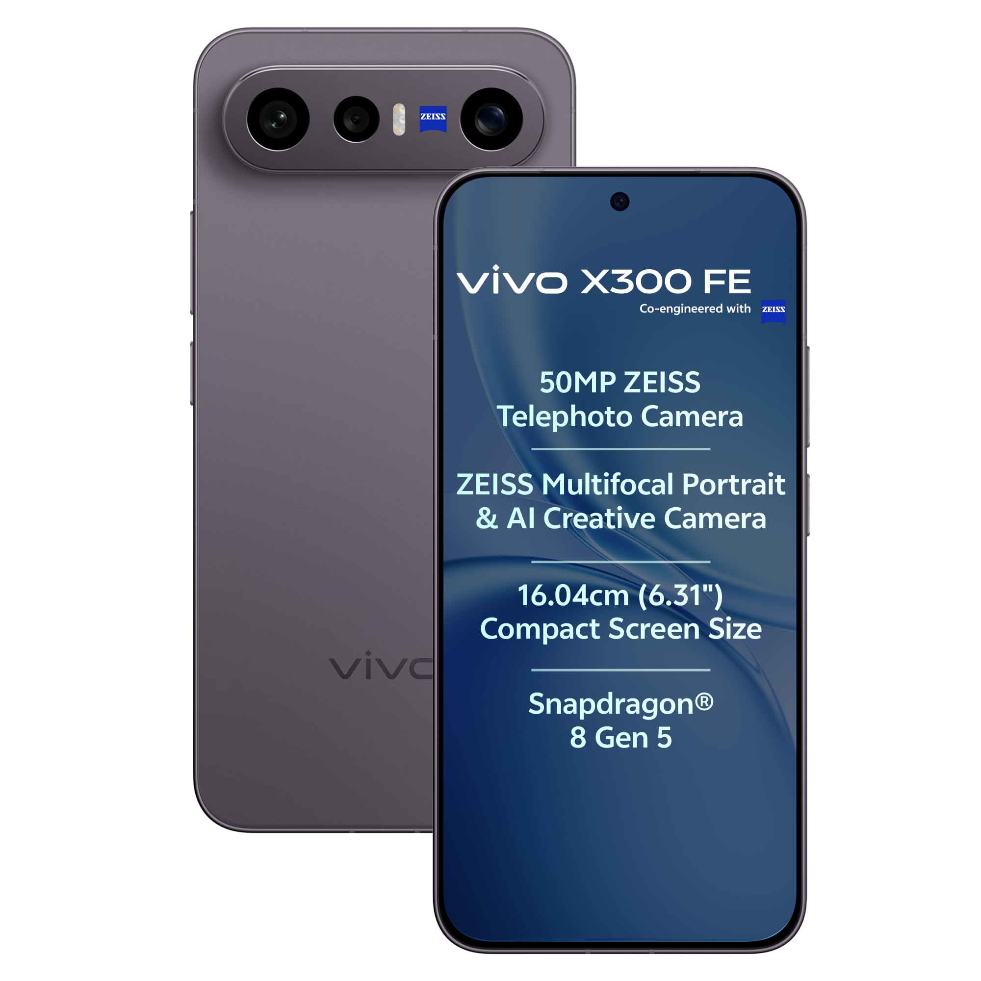 vivo X300 FE 5G (Noir Black, 12GB RAM, 512GB Storage) with No Cost EMI/Additional Exchange Offers