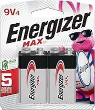 Energizer MAX 9V Batteries (4 Pack), 9 Volt Alkaline Batteries