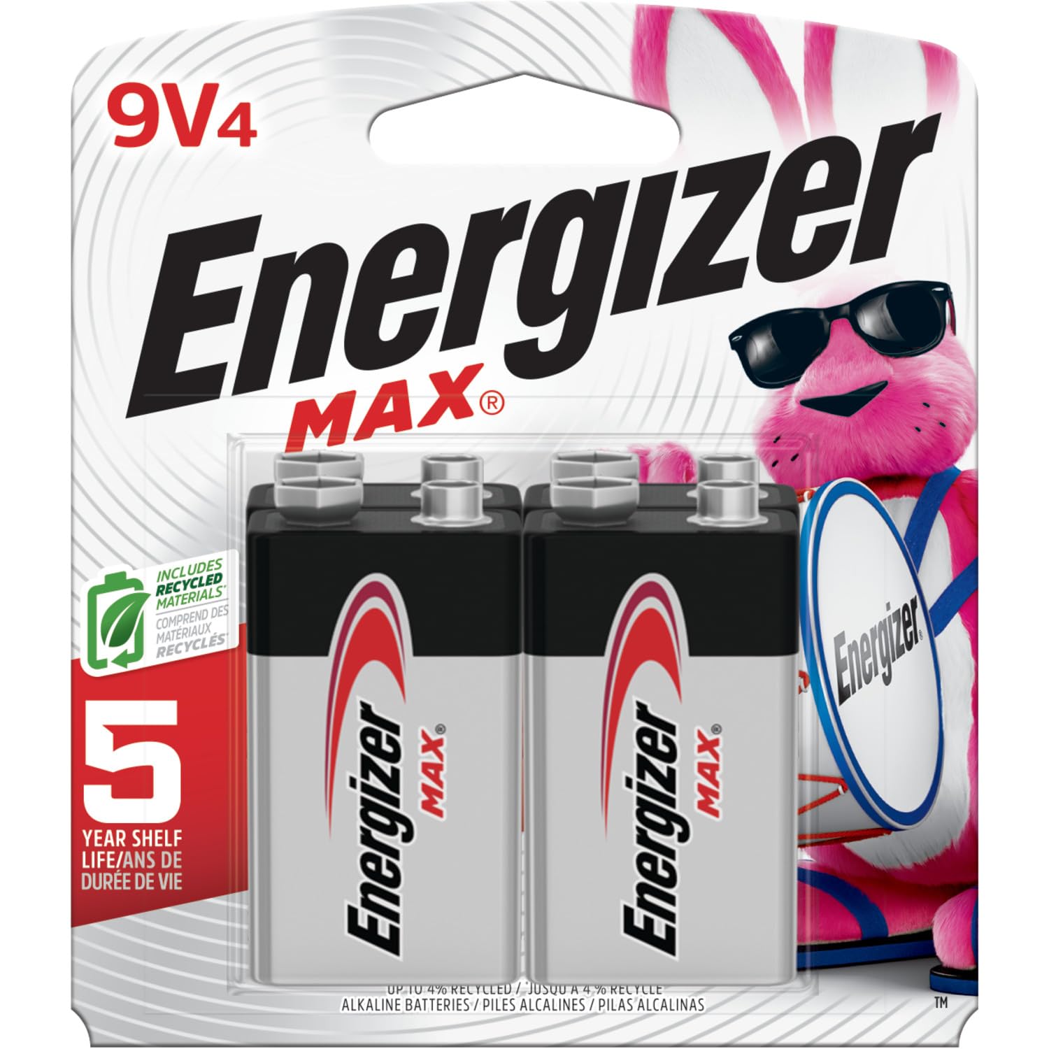 Energizer MAX 9V Batteries 4 Pack 9 Volt Alkaline Batteries
