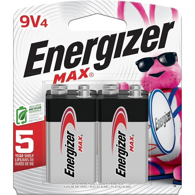 Energizer MAX 9V Batteries 4 Pack 9 Volt Alkaline Batteries
