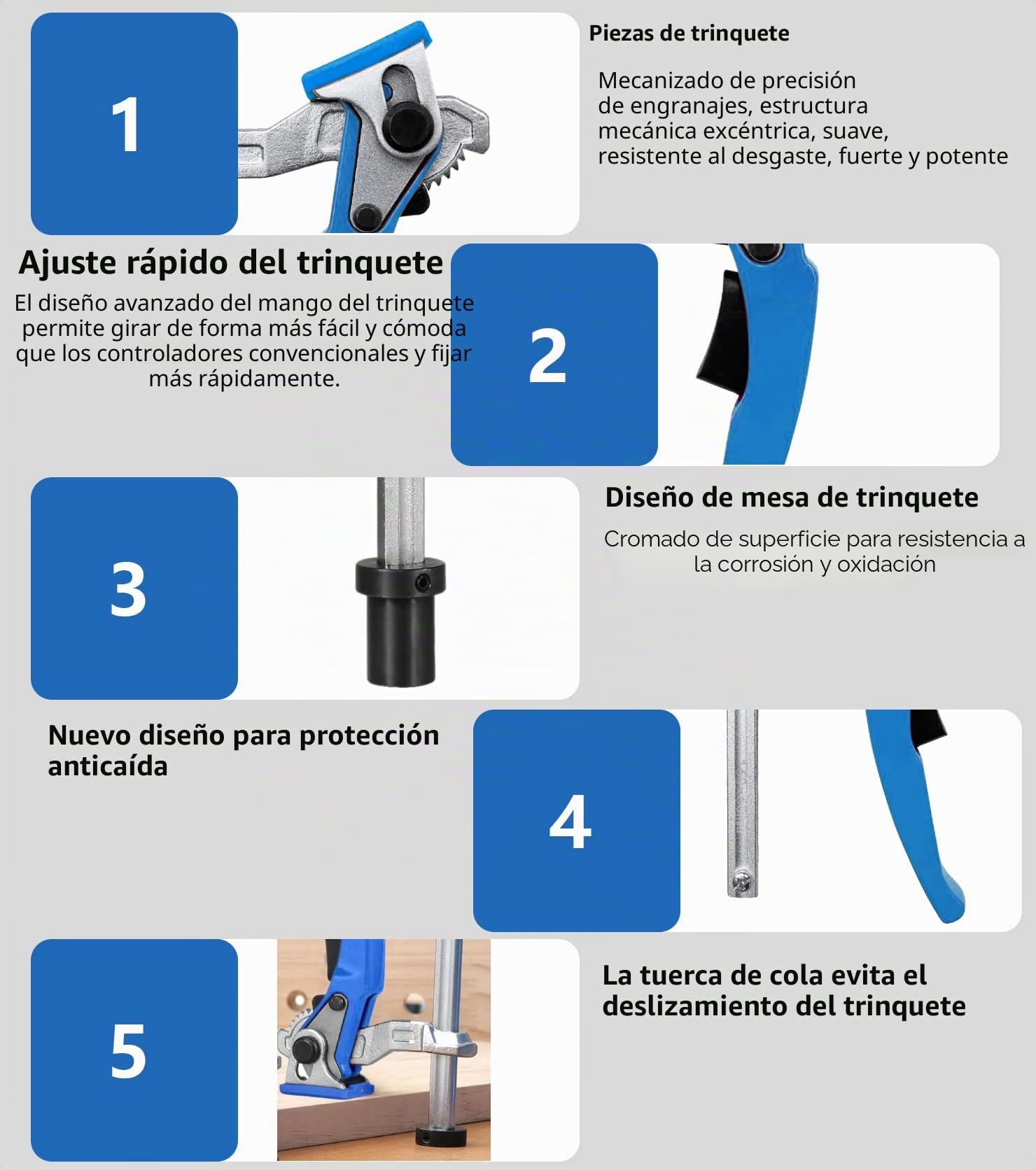 2 pcs Elemento de sujeción de 20 mm para mesas multifuncionales, abrazadera de palanca, abrazadera de mesa de aleación de aluminio, abrazadera rápida para sujetar banco de trabajo para lijar