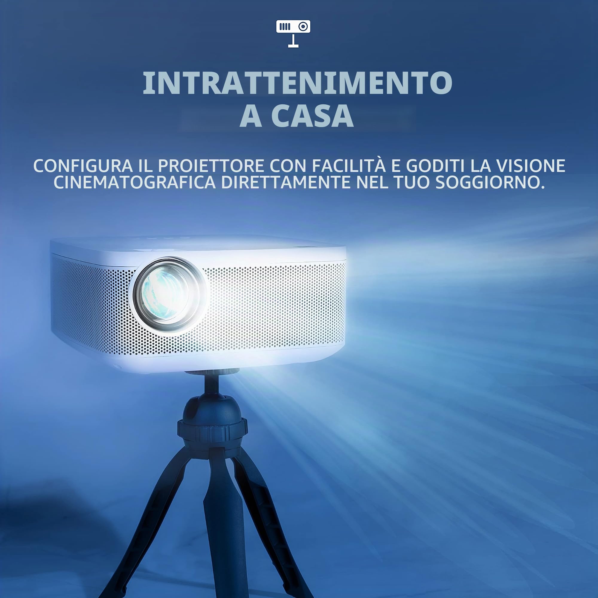 KODAK FLIK X10 Full HD Kit proiettore multimediale | Pacchetto sistema home theater portatile mini compatto 1080p con schermo di proiezione da 100"