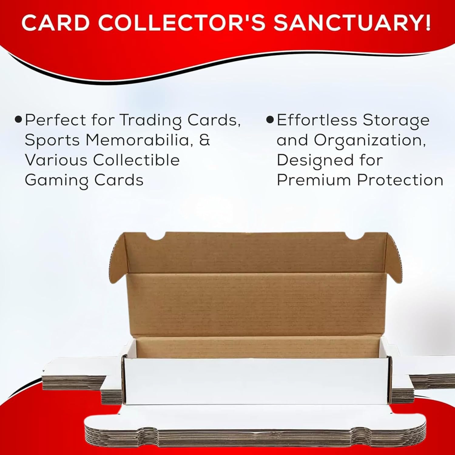 Collector's First Pick (3) Premium 800 Count Storage Box Trading Card Storage Box Cardboard Perfect Baseball Card Storage Box - MADE IN THE USA
