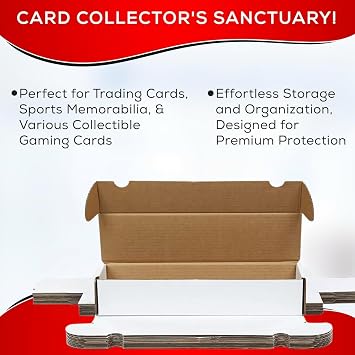 Collector's First Pick (3) Futbol, Basketbol, Beyzbol, MTG ve Oyun Kartları, Kart Kutusu, Kart Depolama, Spor için Premium 800 Adet Saklama Kutusu Ticaret Kartı Karton Kutu - ABD'de Üretilmiştir