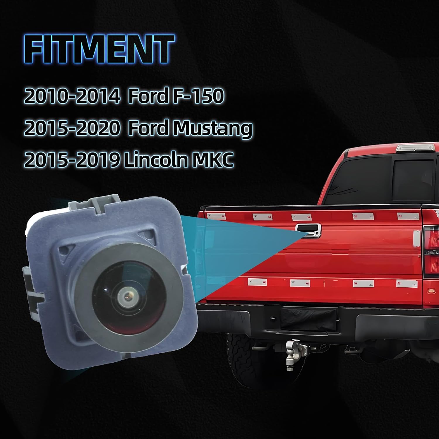 MITZONE Rear View Backup Camera Compatible with 2010-2020 Ford F-150 Lincoln Mark LT BL3Z-19G490-B CL3Z-19G490-B CL3Z-19G490-C CL3Z-19G490-D AL3Z-19G490-A EL3Z-19G490-D